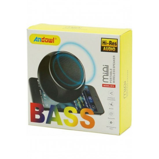 Μ10 Ηχείο Bluetooth 3W με ραδιόφωνο και διάρκεια ζωής μπαταρίας έως και 4 ώρες Μαύρο