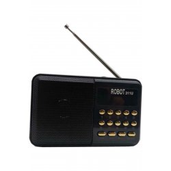 RBT-311U Φορητό Ραδιόφωνο Επαναφορτιζόμενο με USB Μαύρο