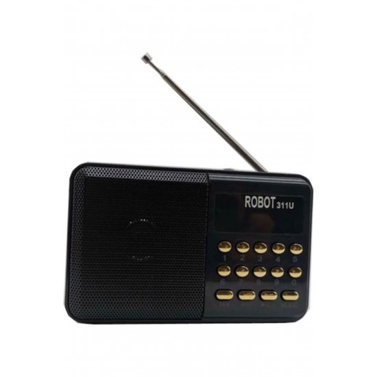 RBT-311U Φορητό Ραδιόφωνο Επαναφορτιζόμενο με USB Μαύρο