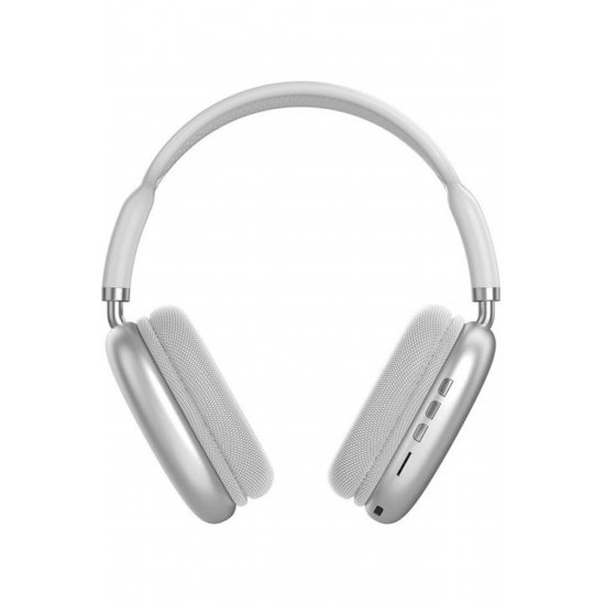 P9 Bluetooth ασύρματα ακουστικά Over Ear με 5 ώρες λειτουργίας Silver