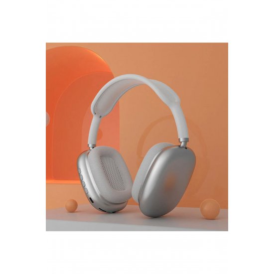 P9 Bluetooth ασύρματα ακουστικά Over Ear με 5 ώρες λειτουργίας Silver