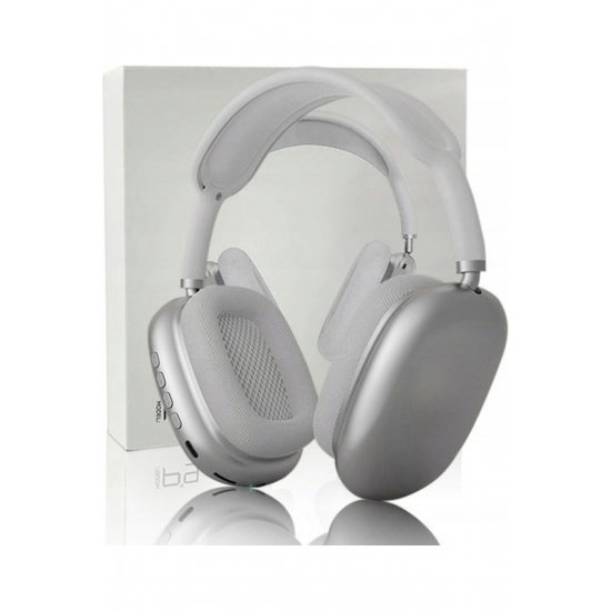 P9 Bluetooth ασύρματα ακουστικά Over Ear με 5 ώρες λειτουργίας Silver