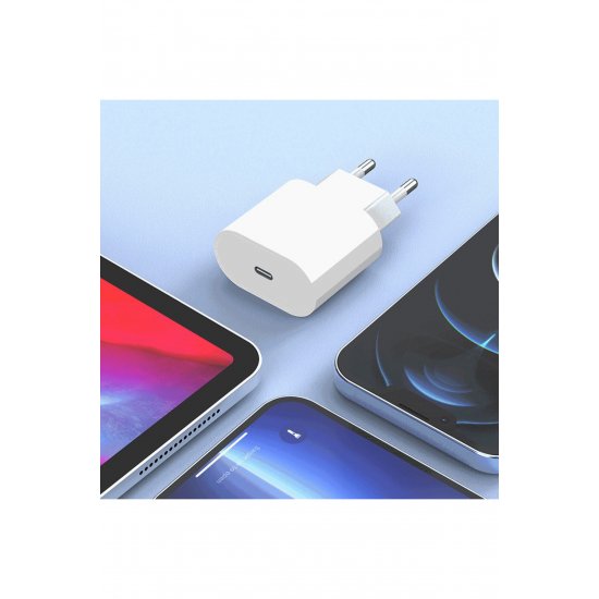 Φορτιστής τοίχου Fast Charge 25W, USB‑C PD, Λευκό, Συμβατό με μοντέρνα τηλέφωνα και gadgets