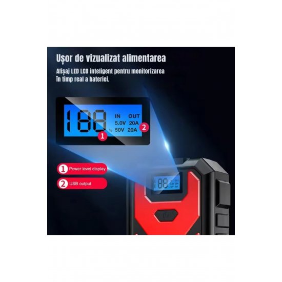 CarVolt 4-σε-1 CarVolt Jump Starter – Εκκίνηση έκτακτης ανάγκης, φακός LED, Power Bank και ασύρματη φόρτιση