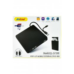 Εξωτερική συσκευή εγγραφής DVD/CD για επιτραπέζιους / φορητούς υπολογιστές Μαύρος κωδικός: Q-GF300