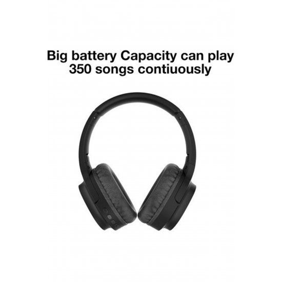 MX-WL16 Bluetooth ασύρματα ακουστικά πάνω από το αυτί με ραδιόφωνο με 5 ώρες λειτουργίας Μαύρο