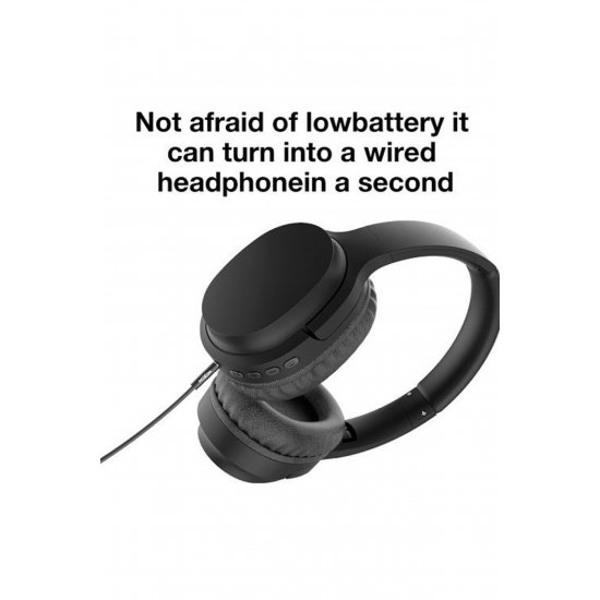 MX-WL16 Bluetooth ασύρματα ακουστικά πάνω από το αυτί με ραδιόφωνο με 5 ώρες λειτουργίας Μαύρο