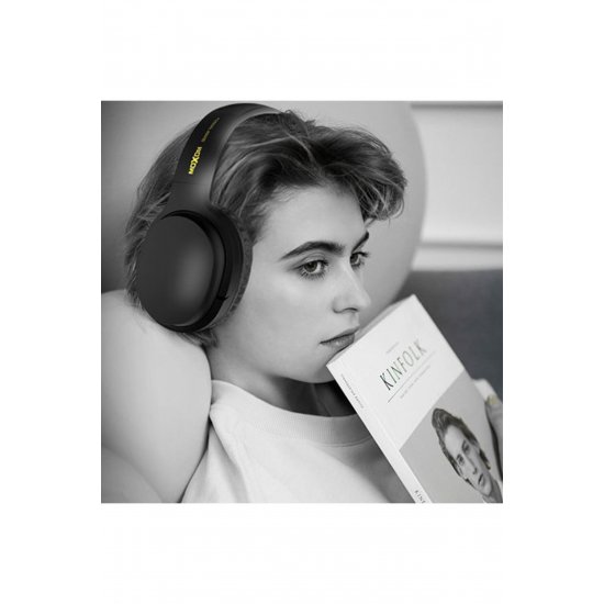 MX-WL16 Bluetooth ασύρματα ακουστικά πάνω από το αυτί με ραδιόφωνο με 5 ώρες λειτουργίας Μαύρο
