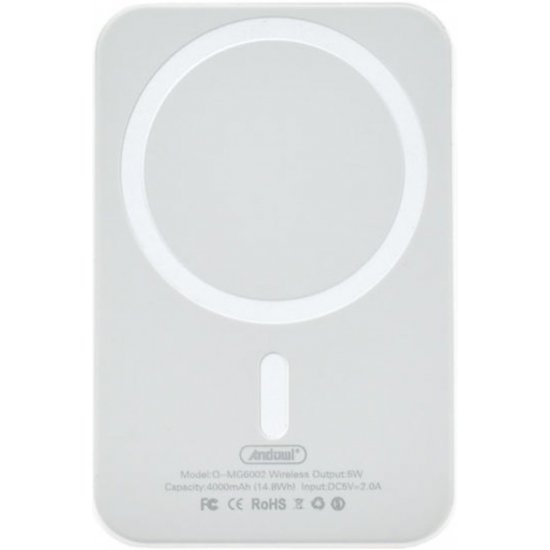 Q-MG6002 MagSafe Power Bank 4000mAh με θύρα USB-C Λευκό
