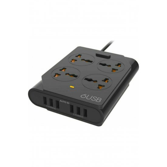 KH-63Y Πολύπριζο 4 θέσεων με 6 USB-A και καλώδιο 1,5 m KH-63Y Πολύπριζο 4 θέσεων με 6 USB-A και καλώδιο 1,5 m