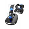 Charging Stand Slim & Pro Charging Station για 2 χειριστήρια PS4 με φωτισμό LED Μαύρο