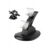 Charging Stand Slim & Pro Charging Station για 2 χειριστήρια PS4 με φωτισμό LED Μαύρο