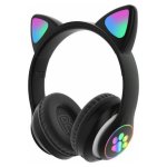 Cat STN28 Wireless / Wired On Ear ακουστικά με ραδιόφωνο με 5 ώρες λειτουργίας Μαύρο