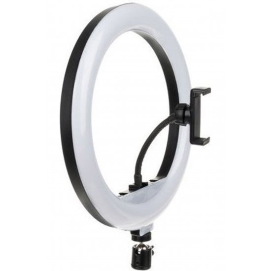 Δαχτυλίδι LED Τρίποδο USB 1,6m 26cm 2500 - 4500K με τρίποδο δαπέδου και βάση κινητού τηλεφώνου
