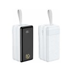 RPP-291 Power Bank 80000mAh 22,5W με 2 θύρες USB-A και USB-C Port Power Delivery White