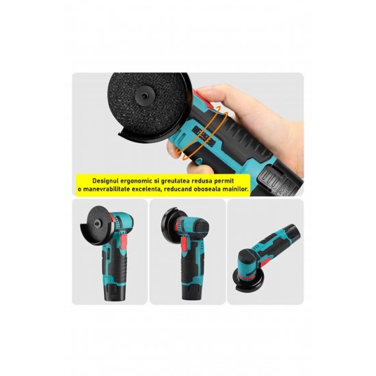 Mini Flex Electric Portable Με Μπαταρία, Γωνιακός Μύλος Με Δίσκο 76 MM