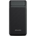 P6K Power Bank 20000mAh με 2 θύρες USB-A Μαύρη