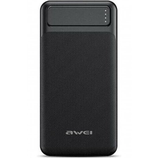 P6K Power Bank 20000mAh με 2 θύρες USB-A Μαύρη