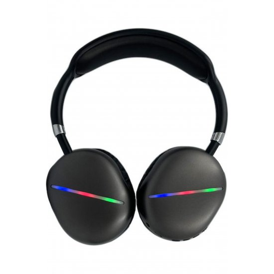 Q-MAX10 Bluetooth ασύρματα ακουστικά πάνω από το αυτί με ραδιόφωνο με 12 ώρες λειτουργίας γκρι
