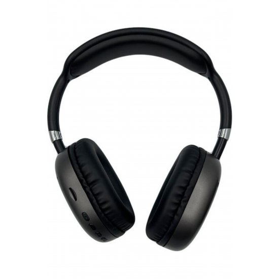 Q-MAX10 Bluetooth ασύρματα ακουστικά πάνω από το αυτί με ραδιόφωνο με 12 ώρες λειτουργίας γκρι