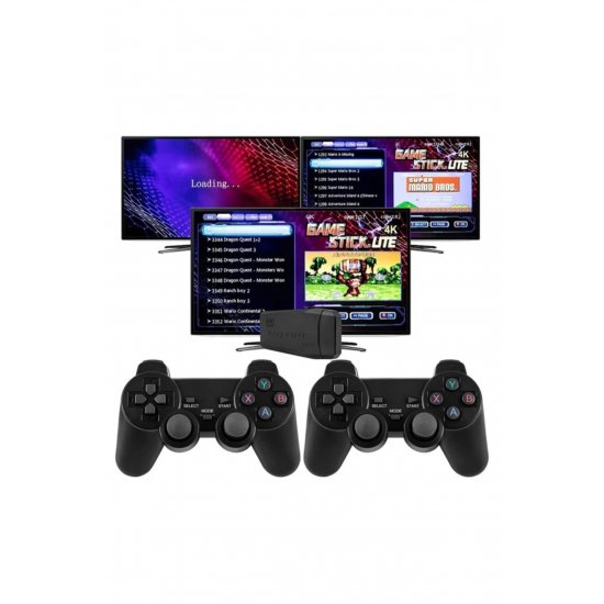 Ρετρό κονσόλα παιχνιδιών HDMI Stick με 2 ασύρματα χειριστήρια, προεγκατεστημένα παιχνίδια, σύνδεση τηλεόρασης