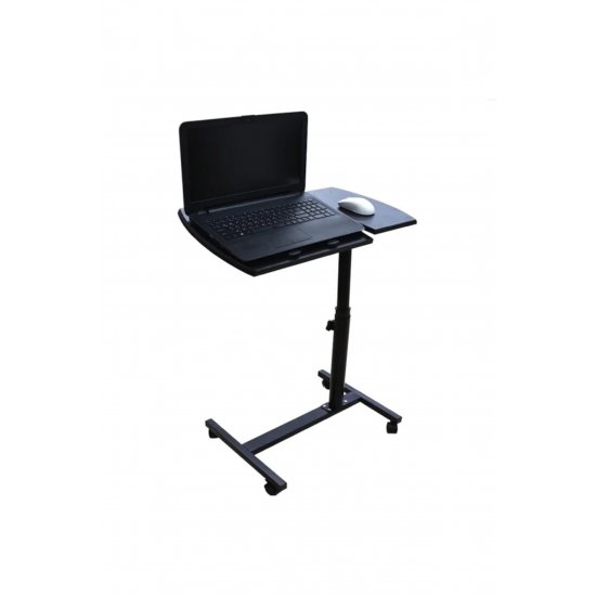 Ρυθμιζόμενο τραπέζι φορητού υπολογιστή με ρόδες, πτυσσόμενο - φορητό γραφείο για κρεβάτι και καναπέ