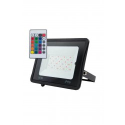 Proiector LED RGB 50W ElectroAZ, 220V, Telecomandă, IP66, Πολύχρωμο, Εξωτερικό