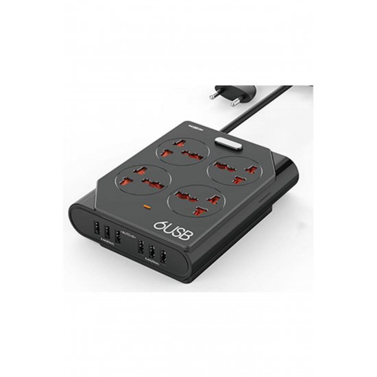 Kh-63y Πολύπριζο 4 θέσεων με 6 USB-A Κωδικός: LFKH63Y