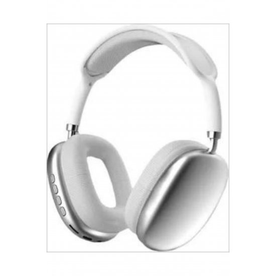 P9 Pro Max Ασύρματα ακουστικά Bluetooth Over Ear με 5 ώρες λειτουργίας Silver