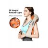 Αυχενικό μασάζ Shiatsu, 4 περιστρεφόμενες κεφαλές, 2 επίπεδα έντασης, λειτουργία θέρμανσης