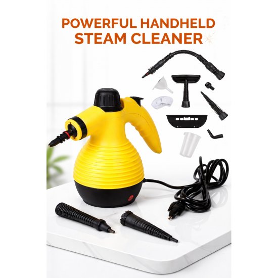 Φορητό Steam Cleaner 1000W, Πολυλειτουργικό, Σετ αξεσουάρ
