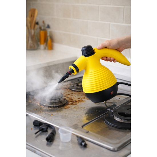 Φορητό Steam Cleaner 1000W, Πολυλειτουργικό, Σετ αξεσουάρ