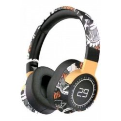 SN-29 Bluetooth ασύρματα ακουστικά πάνω από το αυτί Graffiti Μαύρο