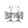 Φωτιστικό δαχτυλιδιού LED USB Ring Light 26cm 2500 - 4500K με τρίποδο δαπέδου και βάση κινητού τηλεφώνου