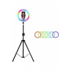 Mj-36 36cm RGB Φωτιστικό δαχτυλιδιού LED Τρίποδα δαπέδου Βάση κινητού τηλεφώνου 14 ίντσες Κωδικός: 14369