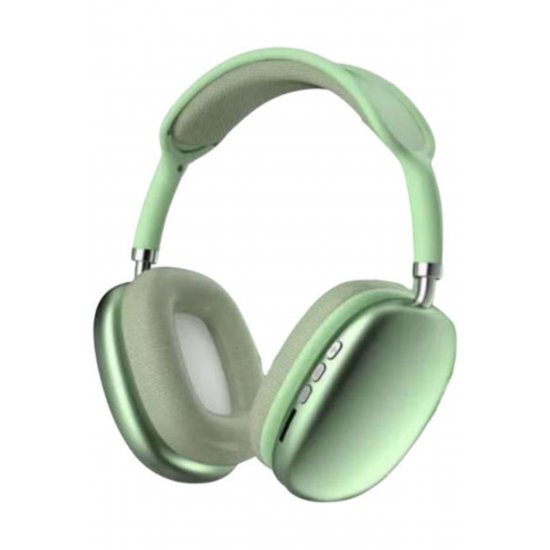 P9 Pro Max Bluetooth ασύρματα ακουστικά πάνω από το αυτί με 5 ώρες λειτουργίας Green