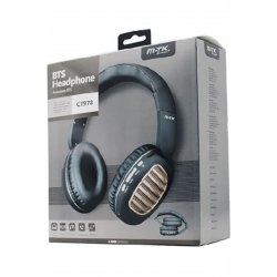 Moveteck CT978 Bluetooth Wireless Over Ear ακουστικά με ραδιόφωνο με 6 ώρες λειτουργίας Μαύρο