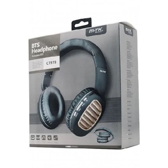 Moveteck CT978 Bluetooth Wireless Over Ear ακουστικά με ραδιόφωνο με 6 ώρες λειτουργίας Μαύρο Moveteck CT978 Bluetooth Wireless Over Ear ακουστικά με ραδιόφωνο με 6 ώρες λειτουργίας Μαύρο