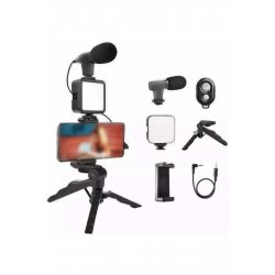 Κάμερα Τηλέφωνο Τρίποδος Led Light Μικρόφωνο – Vlogging Video Kit Ay-49