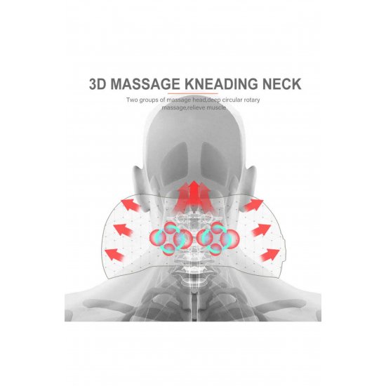 Vivendo® Υπέρυθρη Θέρμανση Τραχήλου Μασάζ με Περιστρεφόμενες Μπάλες – 24W, για ώμους και λαιμό