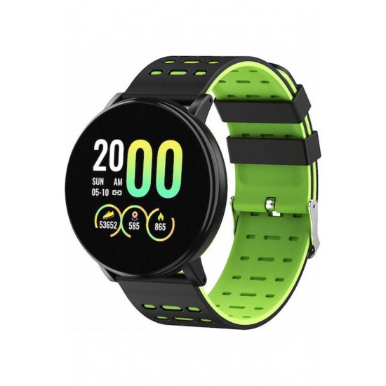 Έξυπνο ρολόι 119 Plus 43 mm με όργανο παρακολούθησης καρδιακών παλμών (πράσινο)