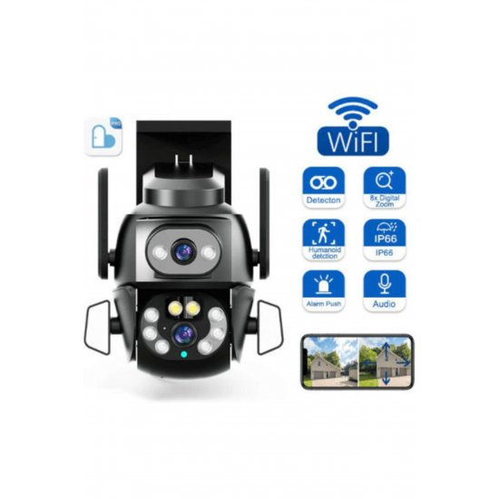 Q-S800 IP κάμερα παρακολούθησης Wi-Fi 4K Αδιάβροχη με αμφίδρομη επικοινωνία
