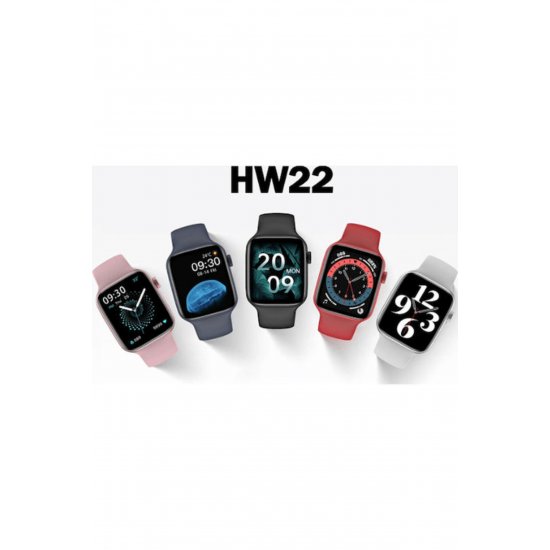 Έξυπνο ρολόι HW22 44 mm με μόνιτορ καρδιακού παλμού (Μαύρο)