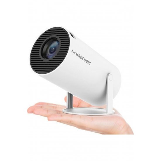 Magcubic φορητός προβολέας 4K HY300 Mini Projector LCD HD LED Λάμπα με Wi-Fi και ενσωματωμένα ηχεία Λευκό