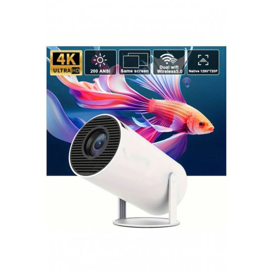 Magcubic φορητός προβολέας 4K HY300 Mini Projector LCD HD LED Λάμπα με Wi-Fi και ενσωματωμένα ηχεία Λευκό