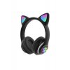 Ασύρματα ακουστικά Cat Ear για παιδιά – Ακουστικά με λαμπερά αυτιά LED, μαλακά πτυσσόμενα ακουστικά
