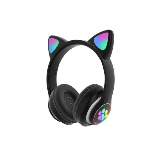 Ασύρματα ακουστικά Cat Ear για παιδιά – Ακουστικά με λαμπερά αυτιά LED, μαλακά πτυσσόμενα ακουστικά