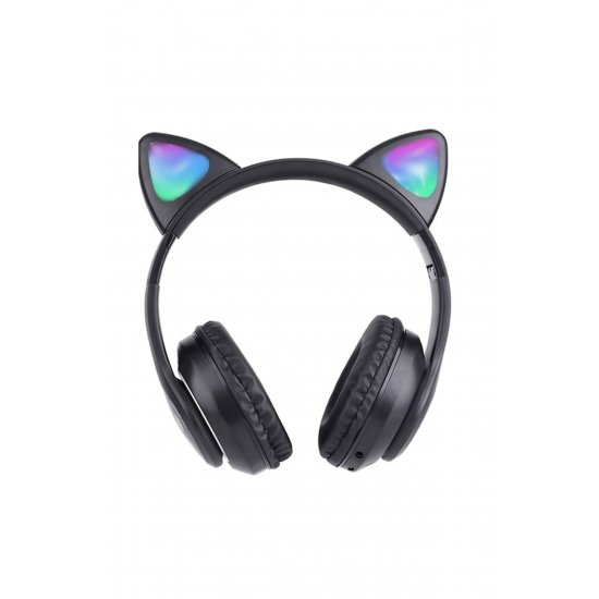 Ασύρματα ακουστικά Cat Ear για παιδιά – Ακουστικά με λαμπερά αυτιά LED, μαλακά πτυσσόμενα ακουστικά