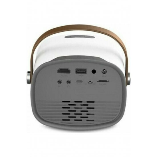 Τυπική λάμπα LCD με ενσωματωμένα ηχεία YG230 Mini Projector Λευκή