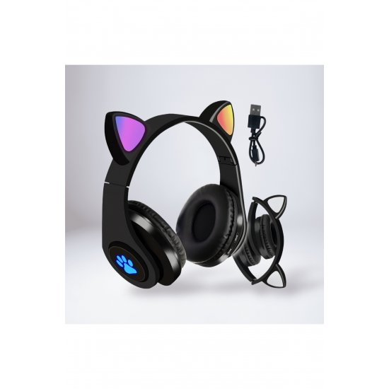 Lovelycure STN-28 ασύρματα ακουστικά με LED, Bluetooth 5.0, ισχυρά μπάσα